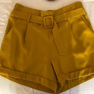 Mustard dress shorts